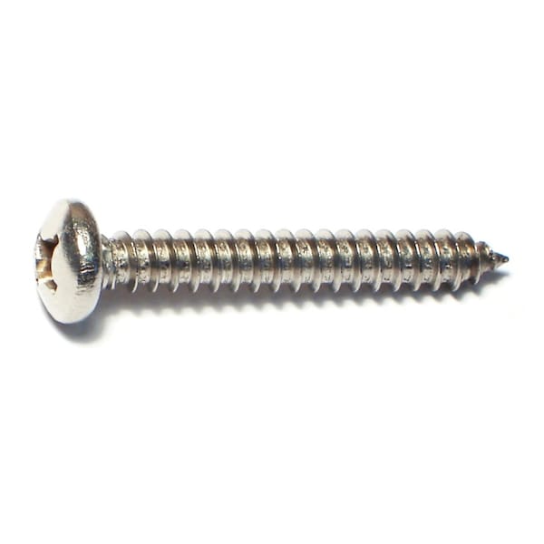 Midwest Fastener Sheet Metal Screw, #12 x 1-1/2 in, 18-8 Stainless Steel Pan Head Phillips Drive, 50 PK 53565 - main